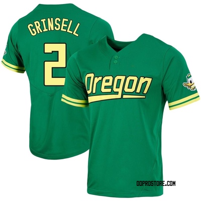 Men's Grayson Grinsell Oregon Ducks Replica Two-Button Baseball Jersey - Green