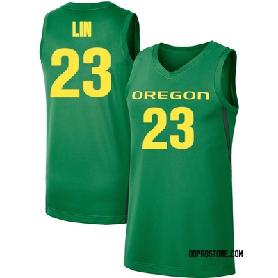 Men's Wei Lin Oregon Ducks Replica Basketball Jersey - Green
